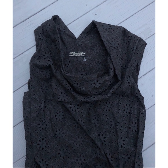 All Saints black cowl neck eyelet mini dress S - Picture 7 of 8